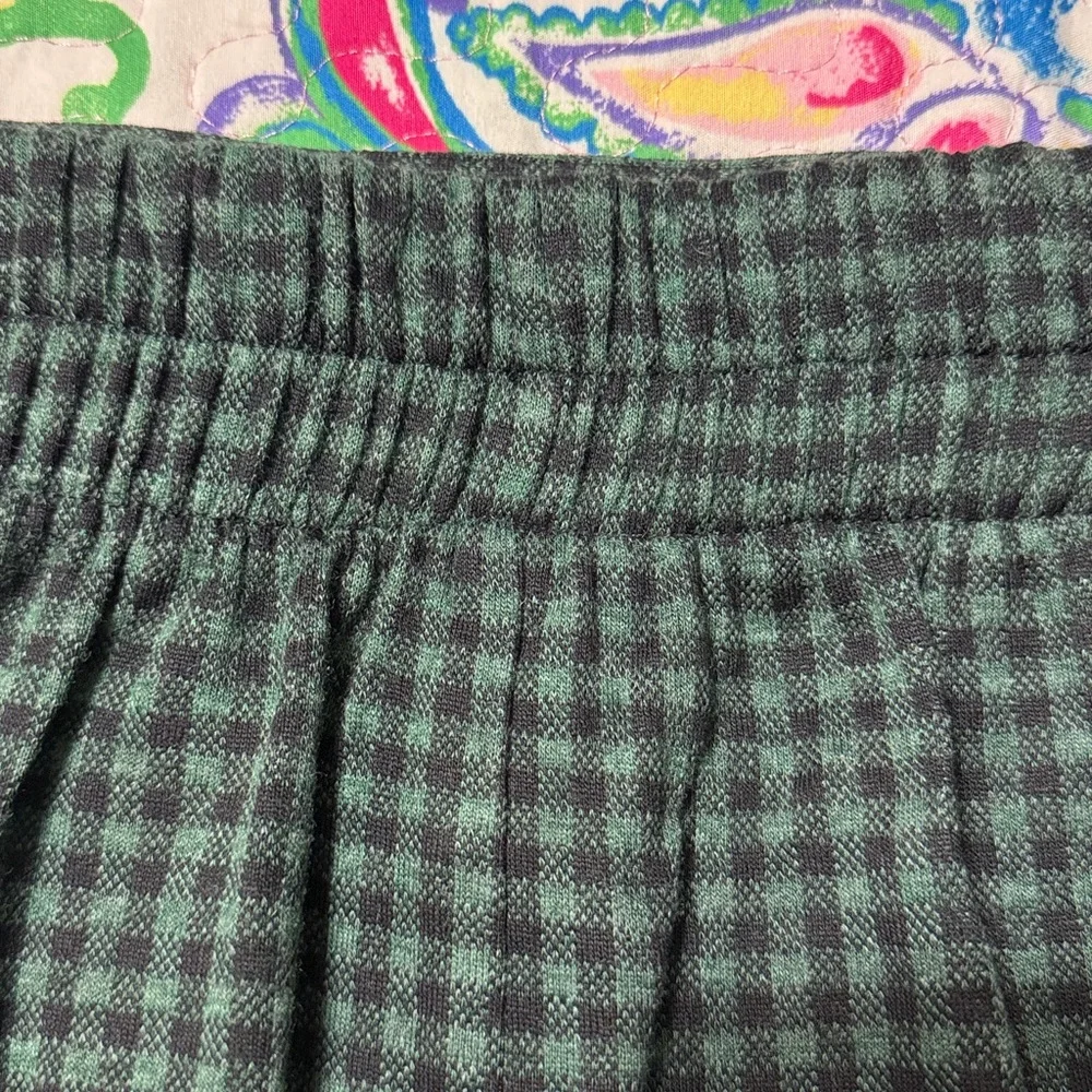 d’knits Vintage Gingham Check Flannel Stretch Pencil Skirt Sz: M